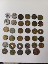 lot de 35 jetons à consommer Cafė machines à sous fin XIXeme