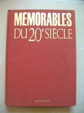 Livre Mémorables du 20ème