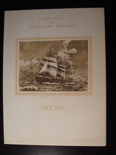 menu compagnie de navigation des MESSAGERIES MARITIMES - le Natal 1882