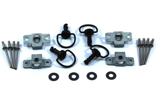 Dzus attaches noirs - 4x,