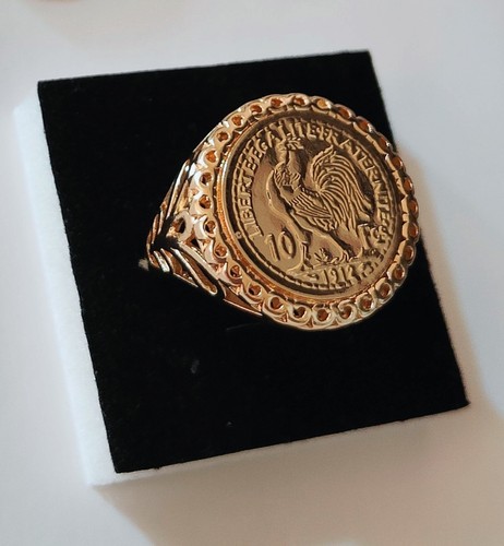 Bague dorée style vintage - , –