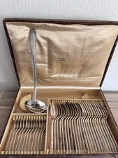 Ménagère Métal Argenté 84G Complet Ancien Coffret Argenterie 