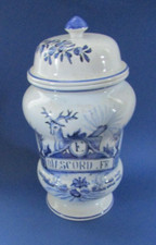 moderne pot a pharmacie bleu et blanc Diascord fr french pharmacy jar 31cm delft