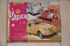 HELLER  1/43ème LA DEUCHE- COFFRET DE 3 CITROËN 2CV avec dioramas