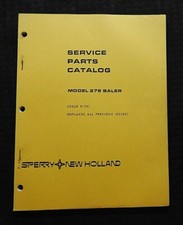 Catalogue De Pièces Du Presse À Foin New Holland Modèle 278 En Très Bon État