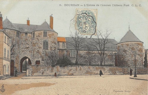 Cpa dourdan entree de - cpa,