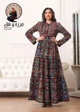 Qamis palestinien brodé pour femmes TATREEZ Heritage Mix ColoresEmbroidery