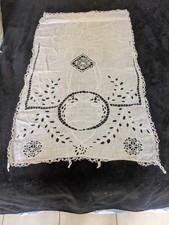 Ancien rideau lin  dentelle