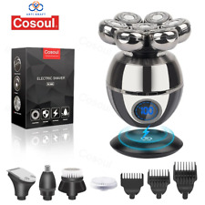 Rasoir électrique 5 en 1 pour homme 7 D tête chauve barbe cheveux nez oreille