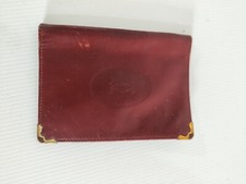 Petite porte carte Cartier bordeaux vintage avec porte mine usé