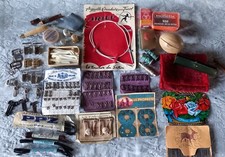 LOT COUTURE  COLLECTION OEUF AGRAFES  LACET FIL PORTE AIGUILLE MERCERIE ANCIENNE