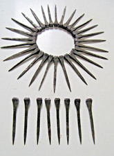 55 mm Lot de 36 anciens clous en fer forgé  Tête Carré,serrure, Porte, Déco