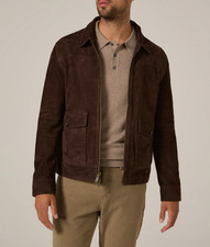 Veste camionneur en cuir pour