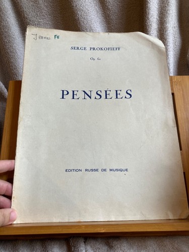 Prokofiev pensées pour piano - prokofiev,