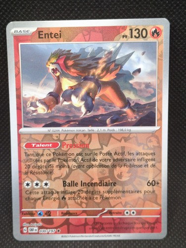 Carte pokemon entei français - carte,