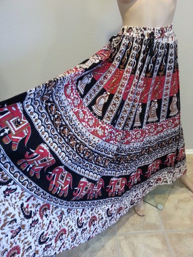 Vtg ethnic cotton maxi - ethnic,