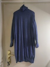 ROBE PULL JISÉPHINE T38 S 50% CACHEMIRE INDIGO