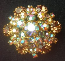 vintage BROCHE Gablonz Strass Bijoux Vintage strass iridescent