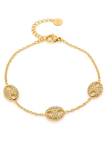 Bracelet grain café strass - bracelet,