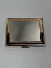 Ancien Poudrier en Argent Massif guilloché et Vermeil