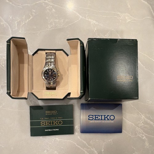 Seiko kinetic 100m date blue - kinetic,