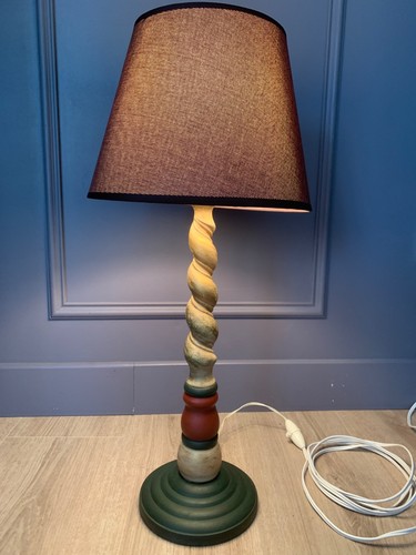 Lampe bois torsadé - bois,