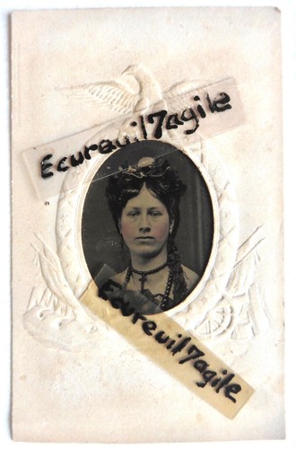 Ferrotype photo jeune femme - jeune,