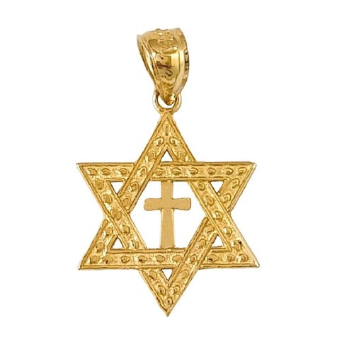 14k jaune étoile david - de,