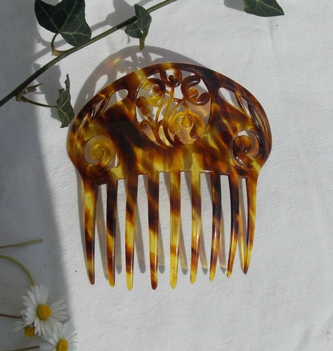 Ancien peigne cheveux broche - ancien,