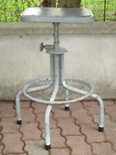  TABOURET EN MÉTAL ANCIEN ASSISE BOIS D'USINE  ATELIER  INDUSTRIEL 1930/5.