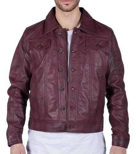 Veste chemise pour homme cuir
