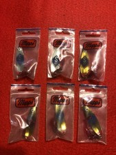 PÊCHE /ANCIENNES CUILLERES MEPPS  " S " DOREES ET ARGENTEES / 7 g ET 12 g /