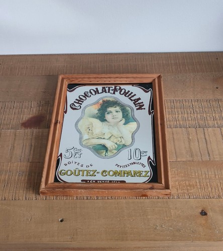 Ancien miroir bar - miroir, chocolat