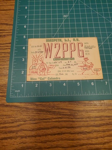 Vintage ham amateur radio card - vintage,