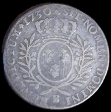 Demi Ecu Louis XV 1730 B