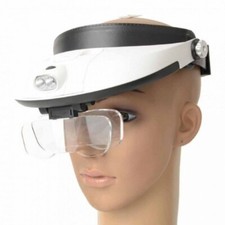 Loupe Frontale LED Détachable 5 Lentilles Remplaçable Bijoutier Lecture Dentiste