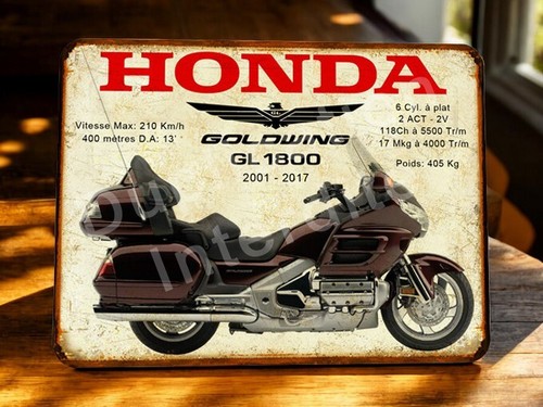 Plaque métal vintage honda - métal,