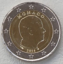 2 E.uro Pièce de Monnaie Monaco 2014 Albert II splendide