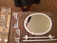 Ensemble sdb rétro : miroir - porte-serviettes -tablettes