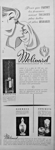 Publicité 1960 molinard - publicitÉ,