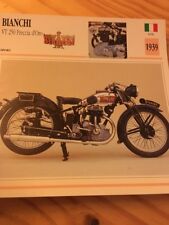 Bianchi VT250 Freccia D'Oro 1939 VT 250 Carte moto Collection Atlas Italie