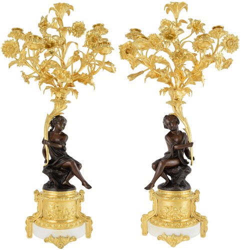 Candelabres bronze empire - candelabres,