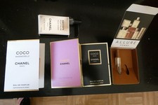 5 échantillons tubes parfum chanel