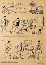 HUMOUR " VIN AMOUR TABAC " ILLUSTRATION DE CHARLES GENTY 1930