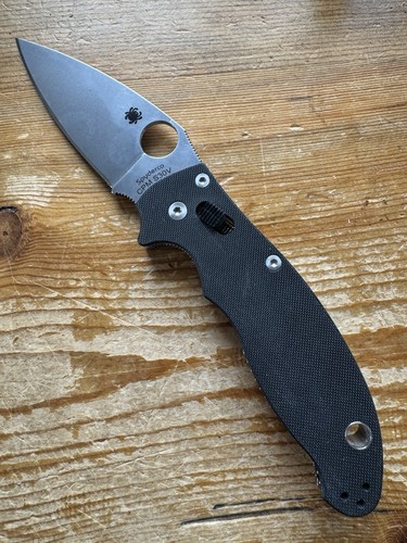 Spyderco manix plain edge - 2,