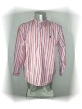 B  -  Chemise Bleu Rayé Rose