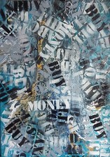 Tableau peinture moderne acrylique sur toile/châssis bois 70X 100