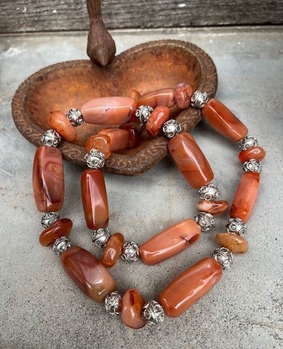 Collier ancien perles pierre