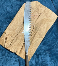 Ancienne scie à main pour glace en acier inoxydable fabriquée par des artisan...