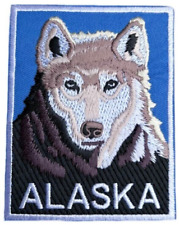 Insigne À Coudre Alaska (3,5") Souvenir De Voyage Émblème Loup Alaskan Anchorage